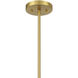 Blair 5 Light 30 inch Warm Brass Chandelier Ceiling Light